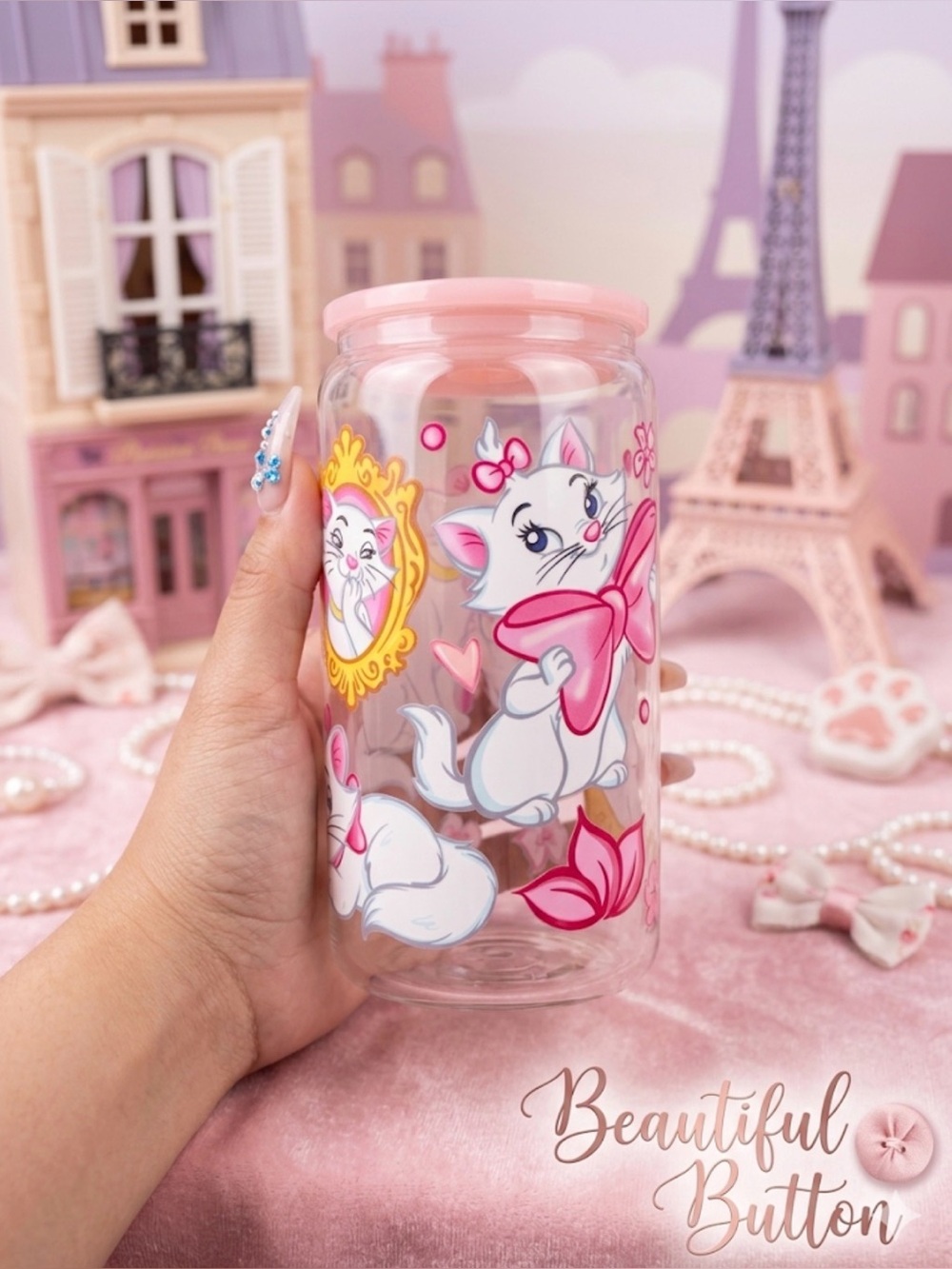 Custom 16oz  Glass Bottle